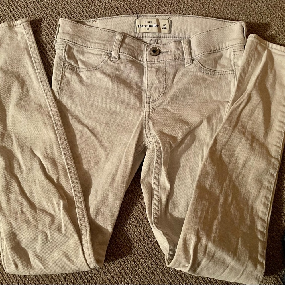 Abercrombie kids light grey jeans size 12
